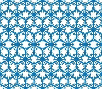 Snowflake tile pattern Winter holiday ornament Geometric texture Stock Illustration