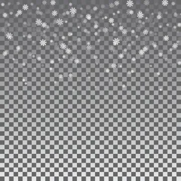 Snowflake transparent background Stock Illustration