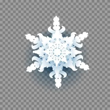 Snowflake on transparent background Stock Illustration