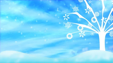 Snowflake Tree 1080  background Stock Footage 50663719