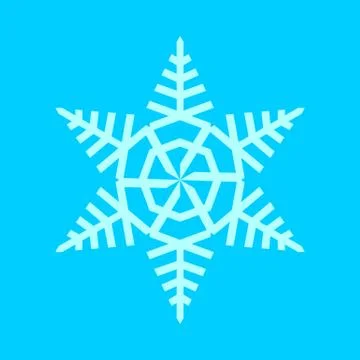 Snowflake Tree Shape Symbol Vector Illustration Stock Illustration