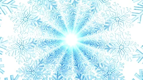 Snowflake Tunnel Pattern Video stock 145486380