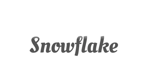 Snowflake typography animated video. Snowflake text Stock Footage 288511744