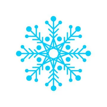 Snowflake Unique Blue Shape Symbol Graphic Design Stock Illustration