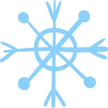 Snowflake vector cold winter ice freeze snow icon Illustration