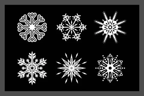 Snowflake Vector Collection Stock Illustration