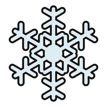 Snowflake vector graphic symbolizing winter, ice, and cold Illustrazione stock