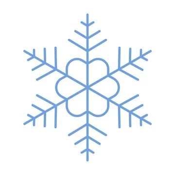 Snowflake vector icon. Christmas and winter theme. Simple flat illustration o Stock Illustration