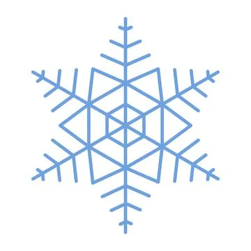 Snowflake vector icon. Christmas and winter theme. Simple flat illustration o Stock Illustration