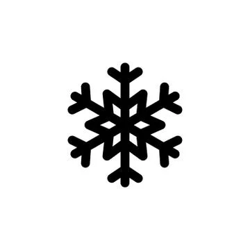 Snowflake vector icon. Cold winter or snow symbol isolated. Vector EPS10 Stock Illustration