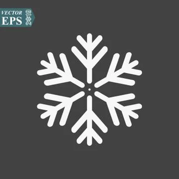 Snowflake vector icon on grey background. snow eps10 Stock Illustration