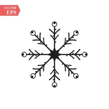 Snowflake vector icon on grey background. Vector illustration, EPS Stock Illustration