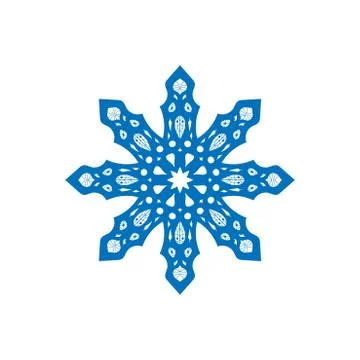 Snowflake vector icon Stock Illustration