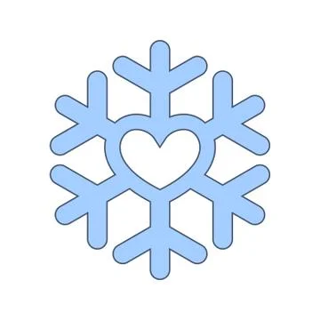 Snowflake vector icon Stock Illustration