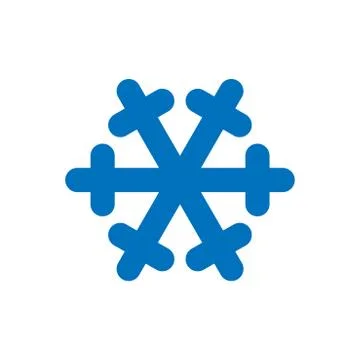 Snowflake vector icon Stock Illustration