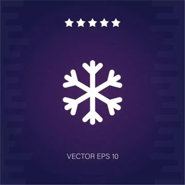 Snowflake vector icon Stock Illustration