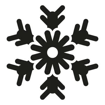Snowflake vector icon representing winter and cold weather Stock Illustration