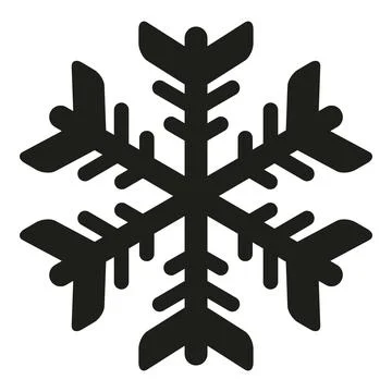 Snowflake vector icon representing winter snow and cold 库存插图