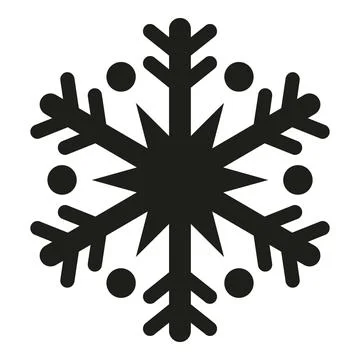 Snowflake vector icon representing winter and cold weather Illustrazione stock