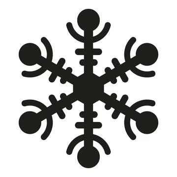 Snowflake vector icon representing winter and cold season Stock Illustration