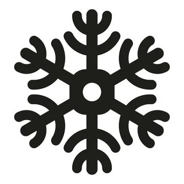 Snowflake vector icon representing winter snow and cold 스톡 일러스트