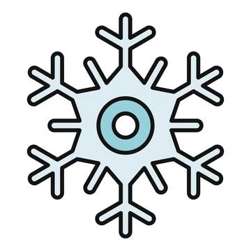 Snowflake vector icon representing winter cold weather Stock Illustration