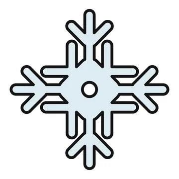 Snowflake vector icon representing winter and cold weather Stock Illustration