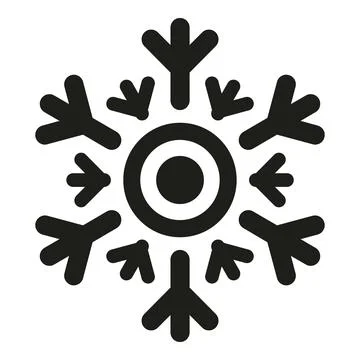 Snowflake vector icon representing winter and cold weather Stock Illustration