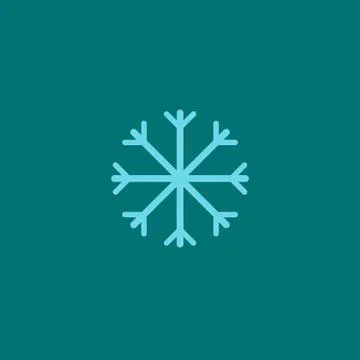 Snowflake vector icon. Snow pictogram. Winter symbol Stock Illustration