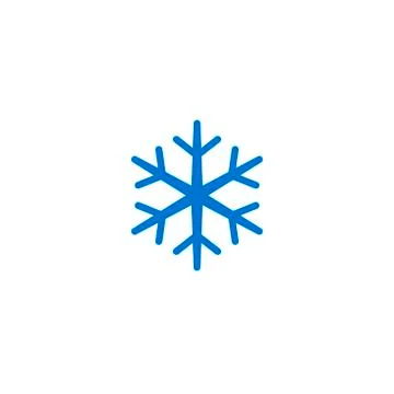 Snowflake vector icon. Snow pictogram. Winter symbol Stock Illustration