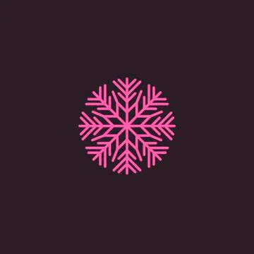 Snowflake vector icon. Snow pictogram. Winter symbol Stock Illustration