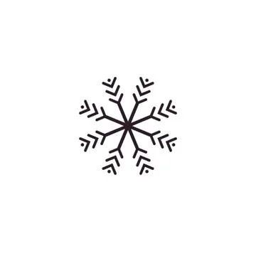 Snowflake vector icon. Snow pictogram. Winter symbol Stock Illustration
