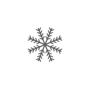 Snowflake vector icon. Snow pictogram. Winter symbol Stock Illustration