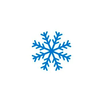 Snowflake vector icon. Snow pictogram. Winter symbol Stock Illustration