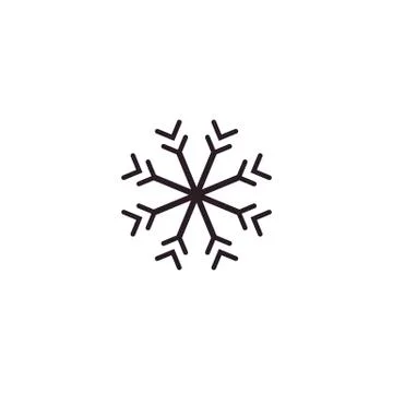 Snowflake vector icon. Snow pictogram. Winter symbol Stock Illustration
