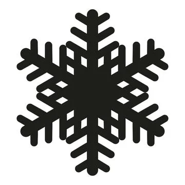 Snowflake vector icon for winter and christmas designs Stock Illustration