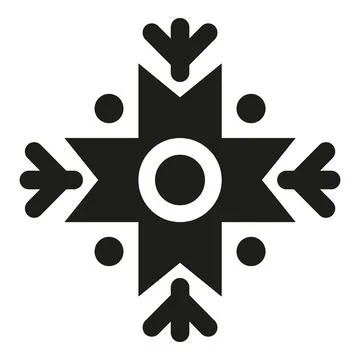 Snowflake vector icon for winter and christmas design Stock Illustration