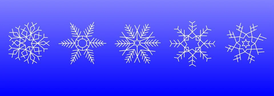 Snowflake vector icon. Winter blue Christmas snow. Illustrazione stock