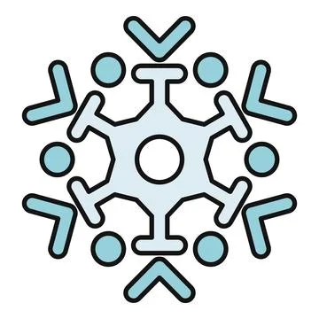 Snowflake vector illustrating winter cold weather symbol Illustrazione stock