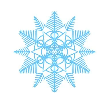 Snowflake vector illustration. Winter simbol. Snow icon Illustrazione stock