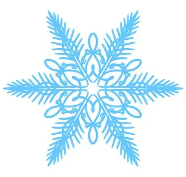 Snowflake vector illustration. Winter simbol. Snow icon Stock Illustration
