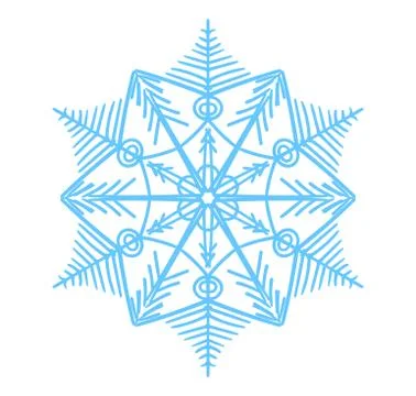Snowflake vector illustration. Winter simbol. Snow icon Stock Illustration