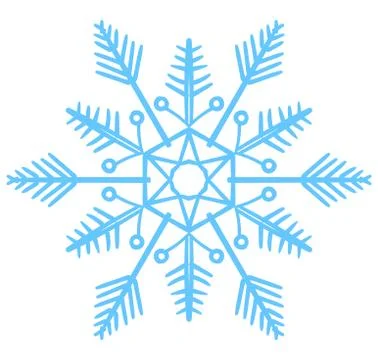 Snowflake vector illustration. Winter simbol. Snow icon Stock Illustration