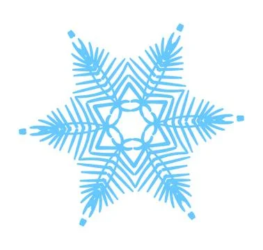 Snowflake vector illustration. Winter simbol. Snow icon Stock Illustration