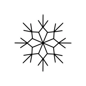 Snowflake vector line art embroidery illustrating winter season christmas and Stock Illustration