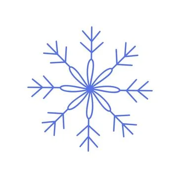 Snowflake vector line icon art line illustrating winter season christmas Stock Illustration