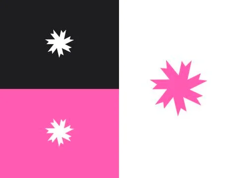 Snowflake vector logo. Star icon design element Stock Illustration