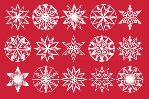 Snowflake vector set. Snow flake isolated icon collection Stock Illustration