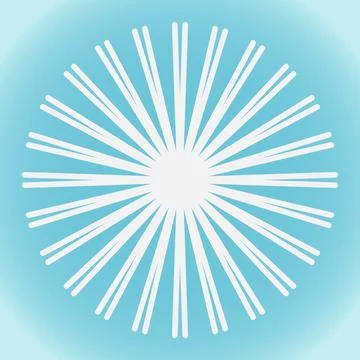 Snowflake vector straight shape and structure on a blue winter background Stock Illustration