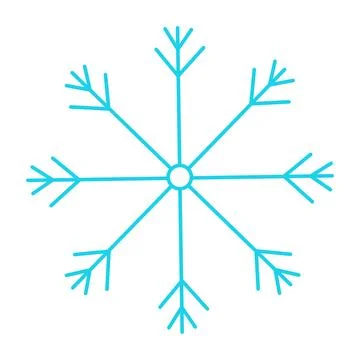 Snowflake vector winter cold pattern icon element Illustrazione stock